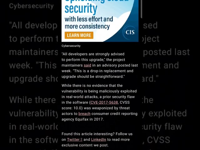 CRITICAL APACHE SECURITY VULNERABILITY (update your servers) #shorts #security #vulnerability