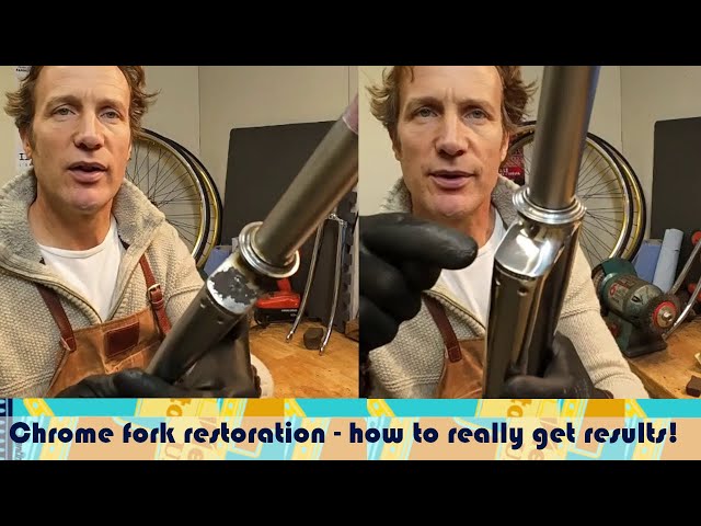 Chrome bicycle fork restoration - what really works (and its NOT tin foil...)
