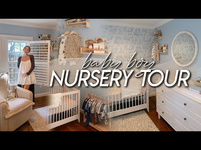 BABY BOY NURSERY TOUR | vintage, simple, & cozy boy nursery transformation 🧸