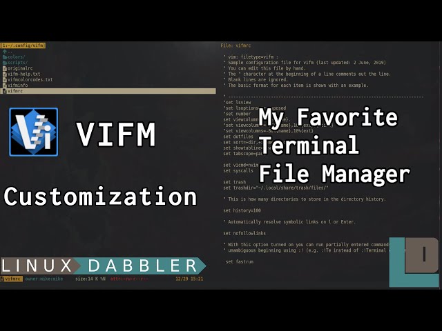 VIFM in-depth look and customization