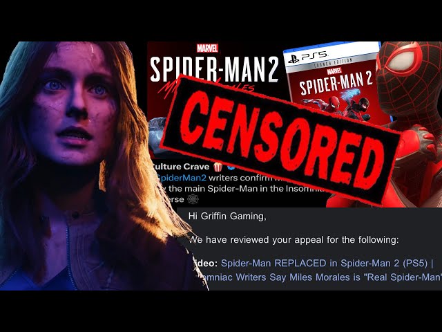 Censored by YouTube for Criticizing Spider-Man 2 & Insomniac's Woke Agenda