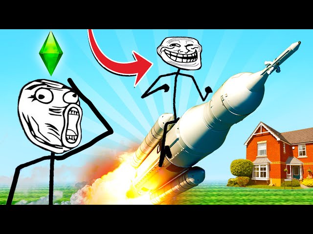My Trollge Sims Go to Space?! (Garry's Mod)