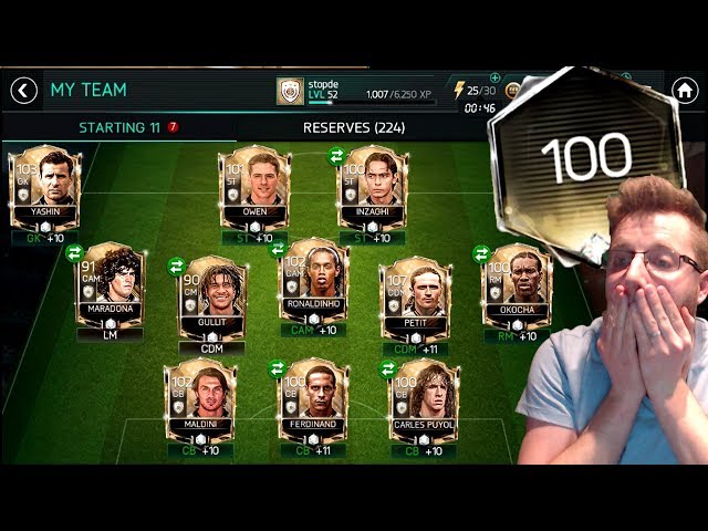 FIFA Mobile 18 Full Icon Team! Insane 100 OVR starting 11! Best FIFA 18 iOS Squad Builder Team!