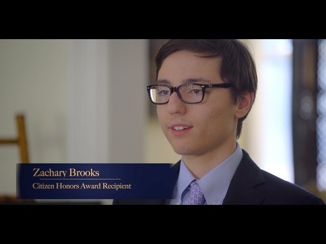 Zachary Brooks, 2020 Citizen Honors Service Award