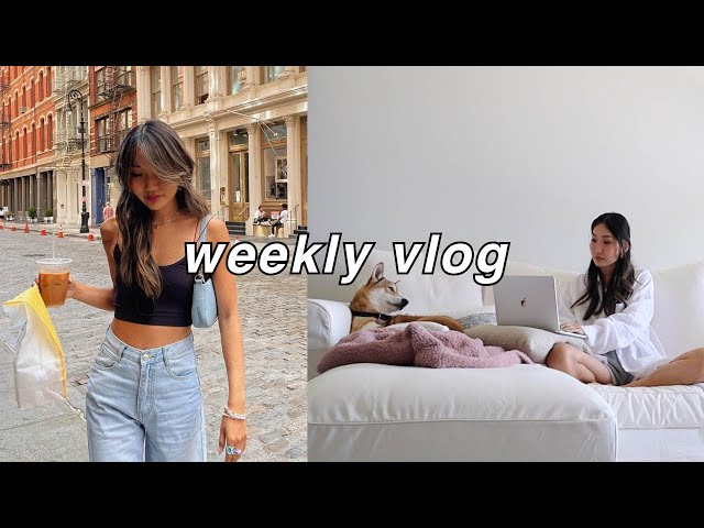 WEEKLY VLOG | back in new york, new hair, chill week!