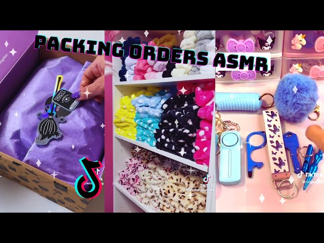 Satisfying packing orders ✨ ASMR style ✨ TikTok compilation #32 #asmr #packingorders #smallbusiness