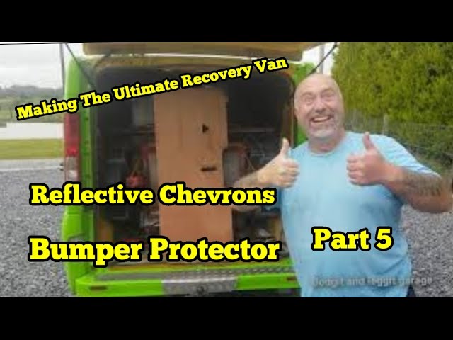 Making The Ultimate Recovery Van Part 5  Reflective Chevrons and bumper Protector