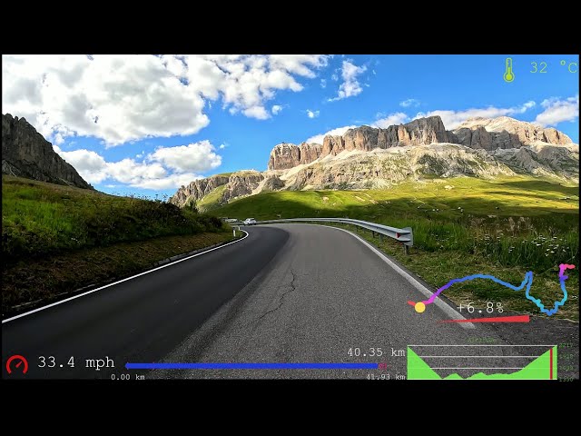1 hour Virtual Indoor Cycling Dolomites Italy mph Speed Graphics 4K Video