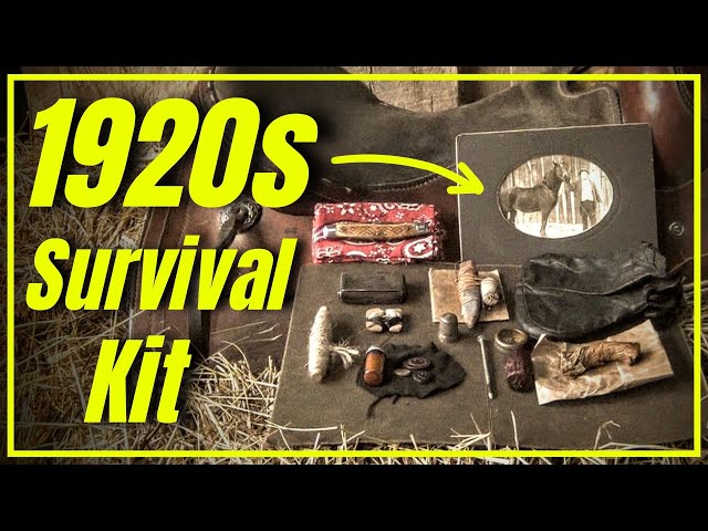 1920s Old School Survival Kit [ Tobacco Tinder Bag ]