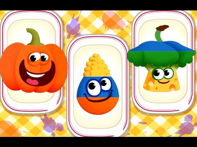 Funny Foods Children Learn Colors, Numbers, Shapes & Sizes - Fun Educational Kids Games