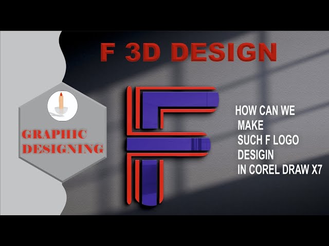 How can we make F logo design -Corel draw x7 and photoshope