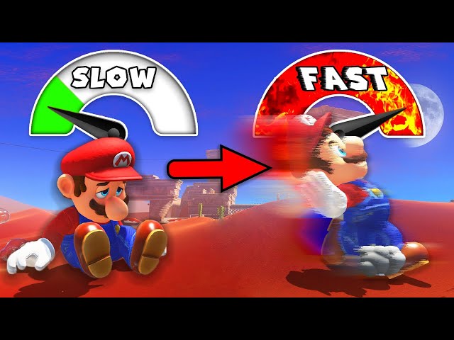 Super Mario Odyssey, but Every Power Moon RANDOMIZES Mario's Speed