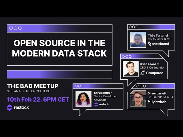 SaaS vs. Open Source 🔥 in the modern data stack in 2022 | Panel discussion Lightdash - Grouparoo