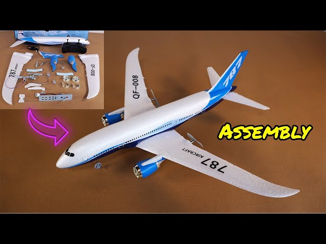 Boeing 787 RC Plane Unboxing & Assembly QF008 RC Plane