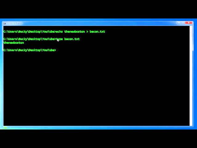 Windows Command Line Tutorial - 8 - Deleting and Appending to Files