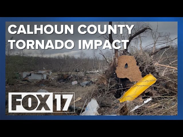 Impact of Tuesday storms, tornado in Calhoun County