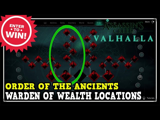 Assassin's Creed Valhalla All WARDEN OF WEALTH Locations (Order of the Ancients)