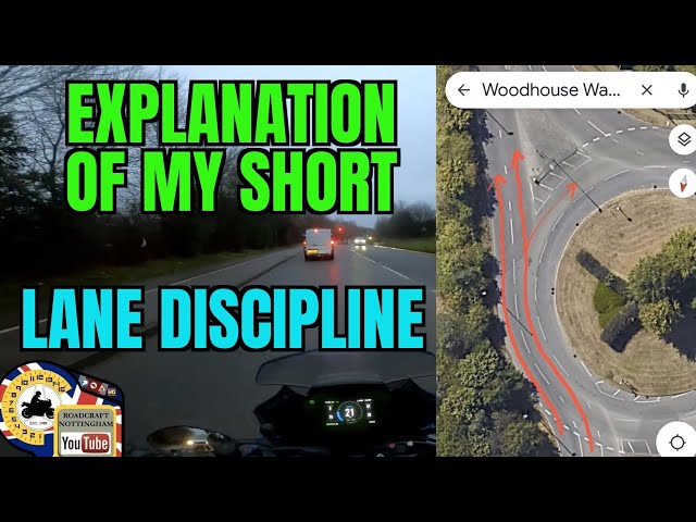 Lane discipline at roundabout explanation/clarification from the short.