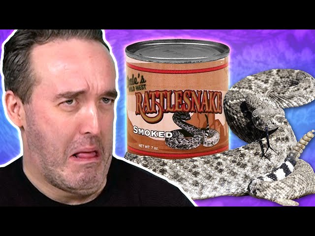 Irish People Try Weird Canned Meats (Canned Alligator, Canned Rattlesnake)