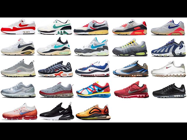 History Of Nike AIR MAX Evolution Original to Now