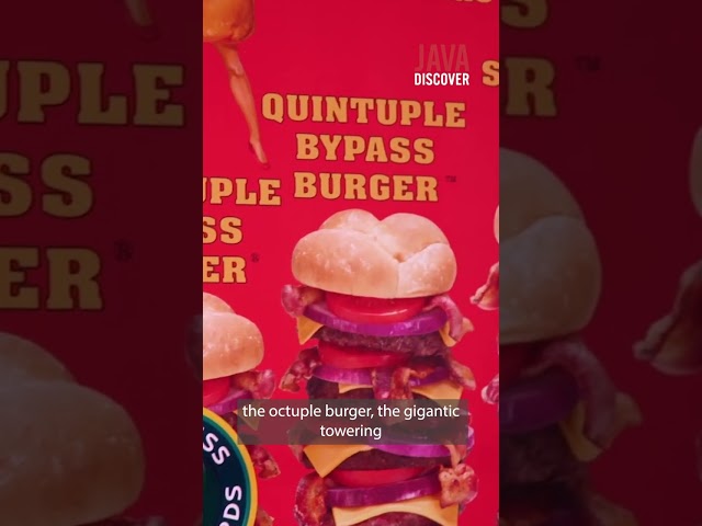The HUGE Octuple Burger #shorts | Link in description for full doc 'USA's Obesity Epidemic'