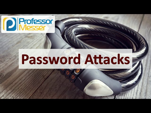 Password Attacks - SY0-601 CompTIA Security+ : 1.2