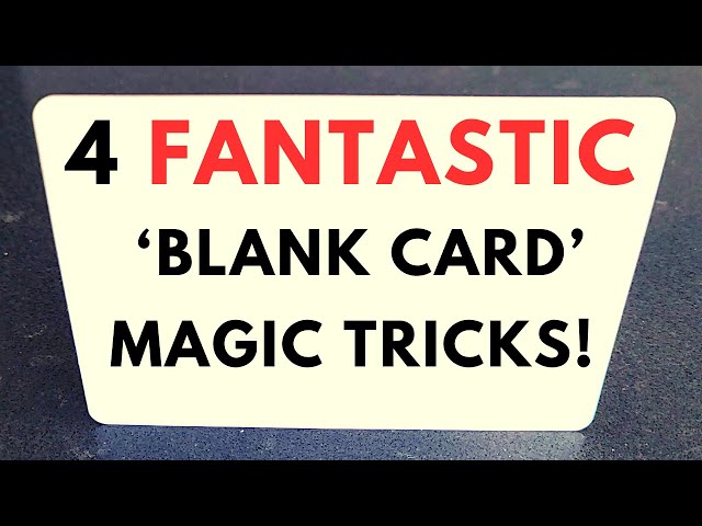 4 FANTASTIC 'BLANK CARD' MAGIC TRICKS (Jay Sankey Magic Trick Tutorial)
