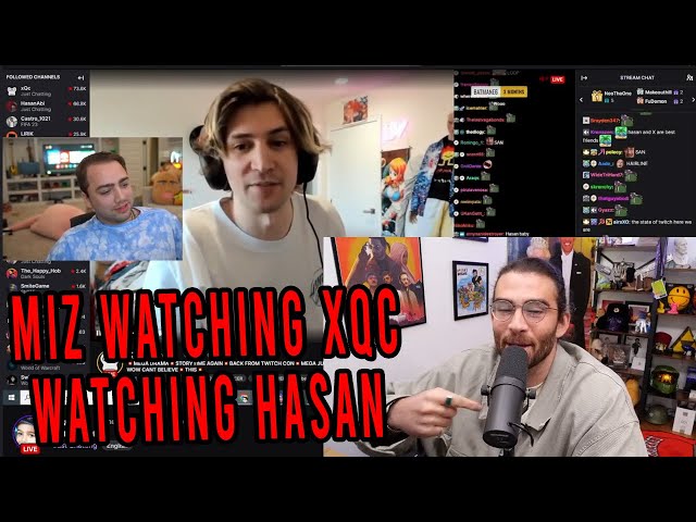 Hasan watching Mizkif watching XQC watching Hasan watching Mizkif (Twitch Drama)