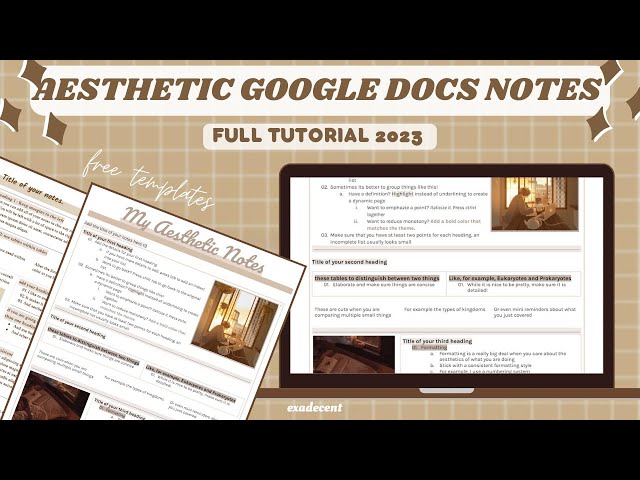 HOW TO MAKE AESTHETIC NOTES ON GOOGLE DOCS | google docs note template (master list)