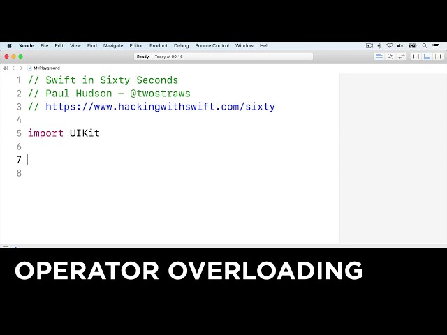 Operator Overloading – Swift in Sixty Seconds