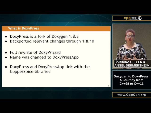 CppCon 2015: Barbara Geller & Ansel Sermersheim “Doxygen to DoxyPress...”