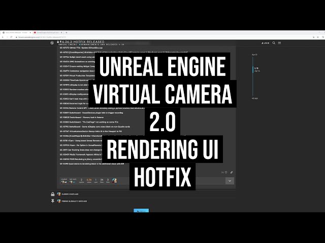 Unreal Engine Virtual Camera Rendering UI Fix