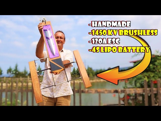 Handmade RIGGER RC Boat - Top Speed Test with 4S Li-po Battery