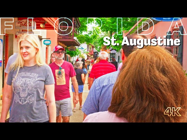 St. Augustine, Florida Walking Tour | 4k