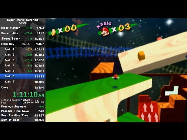 Super Mario Sunshine Any% Speedrun in 1:14:37