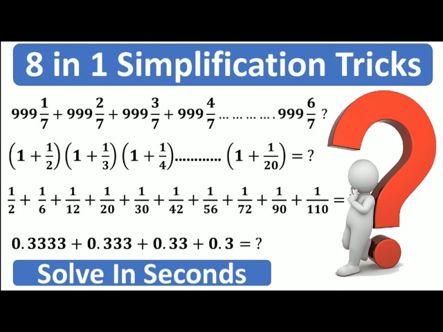 8 in 1 Simplification Trick | Maths Trick | imran sir maths