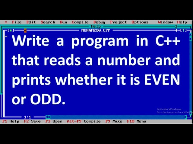 Write a program in C++ that reads a number and prints whether it is EVEN or ODD.