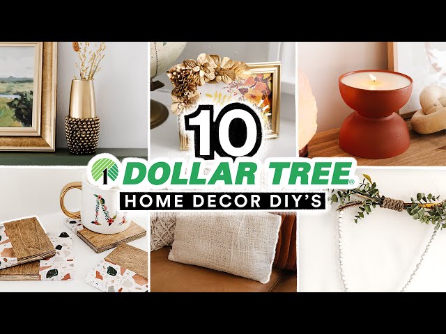 10 DIY DOLLAR TREE HOME DECOR PROJECTS - Affordable + Cute $1 Decor Transformations!