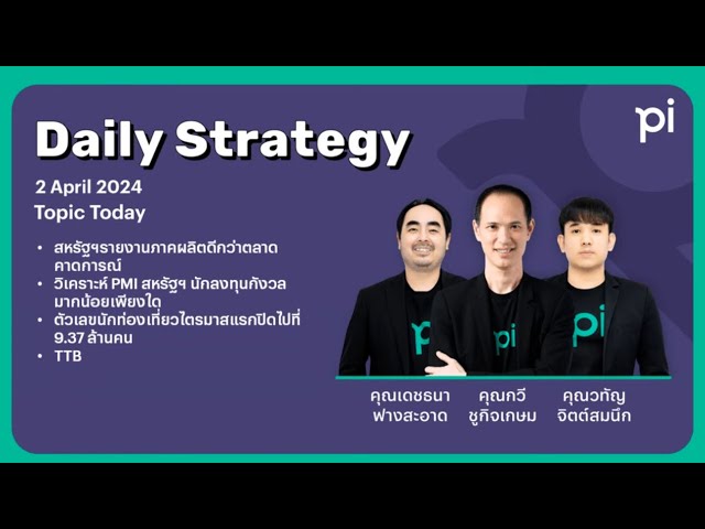 Pi Daily Strategy 2/4/2024 ราคาทอง New High คือความเสี่ยง
