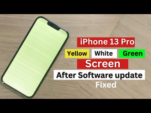iPhone 13 Pro Yellow/White/Green screen of death after IOS update fixed.
