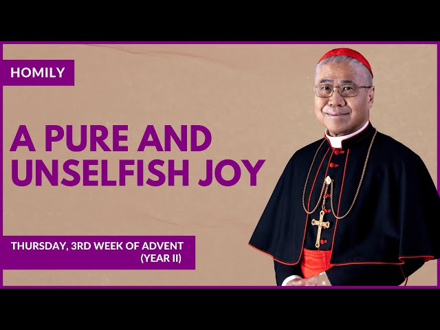 A Pure And Unselfish Joy - William Cardinal Goh (Homily - 21 Dec 2023)