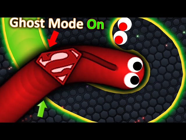 Slither.io 1 Ghost Hacker Snake vs 100 Giant Snakes Epic Slitherio Gameplay