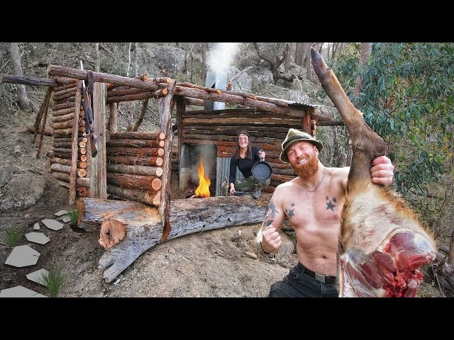 Building Complete Deer Hunting SURVIVAL SHELTER In The Unexplored WILDERNESS - HUNT, CLEAN & COOK