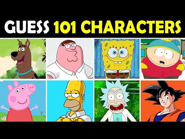 Guess the 101 Cartoon Characters