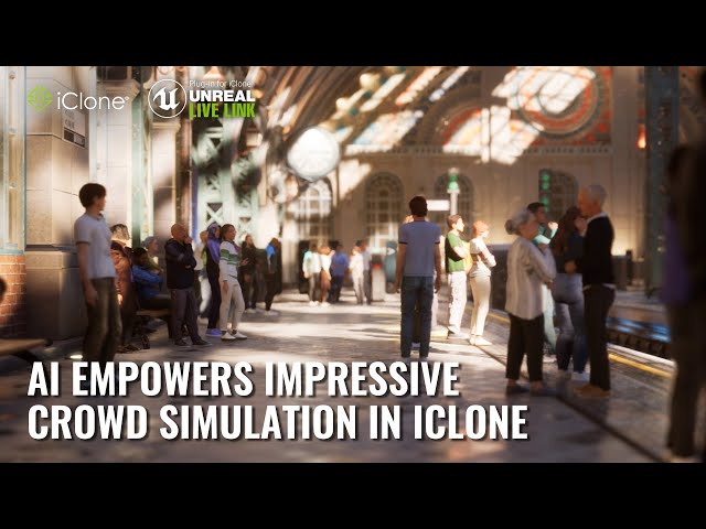 Blend iClone's Crowd Simulation with AI-Generated Facial & Clothing Textures