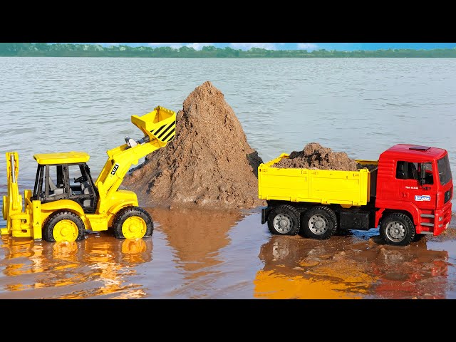 JCB 5CX Fully Loading Sand Mud Tata Tipper  Dumper Truck Accident River Pulling Out JCB 5CX | CCToys