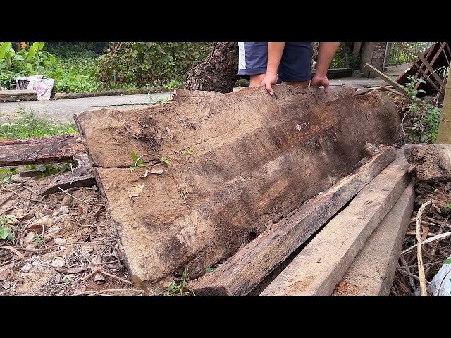Let's See How To Restore Rotten Wooden Panels From An ANCIENT TOMB Into Garden Furniture !