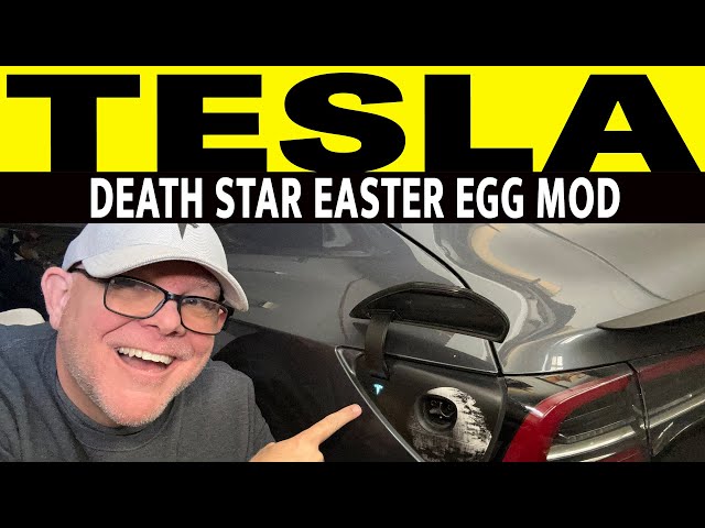 Secret Death Star Wrap Mod on Tesla Charge Port