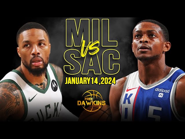Milwaukee Bucks vs Sacramento Kings Full Game Highlights | January 14, 2024 | FreeDawkins