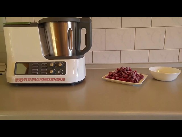 Quigg/Ambiano Küchenmaschine mit WLAN Funktion, Marmeladentaste Himbeermarmelade